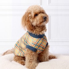 Frank Barker by Splosh Velvet Lined Orange Plaid Dog Coat | Three Sizes